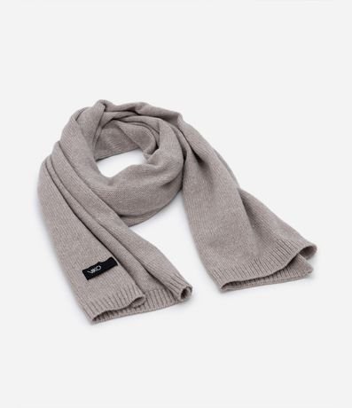 Bufanda de Punto con Efecto Melange y Textura Acanalada en las Puntas 2