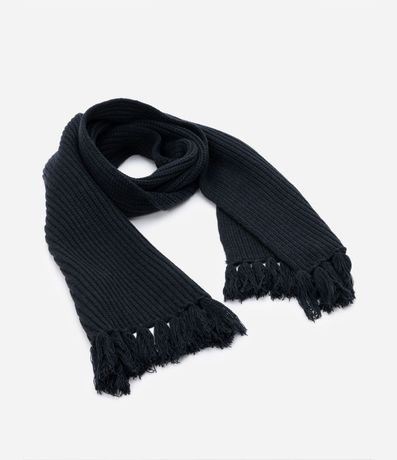 Bufanda de Punto con Flecos y Textura Acanalada 2