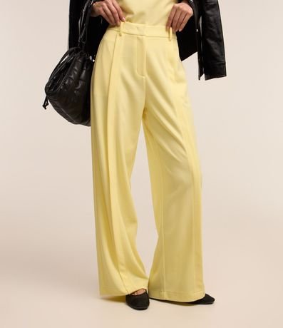 Pantalón Recto en Crepé con Cinturón Hebilla 3