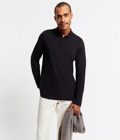 Polo en Algodón con Textura Pique y Abotonado 1