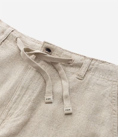 Bermuda Infantil en Lino con Cordón en la Cintura - Talle 5 a 14 años 4