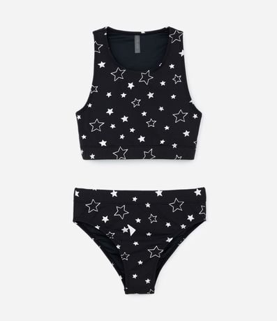 Bikini Infantil con Estampado de Estrellas - Talle 5 a 14 años