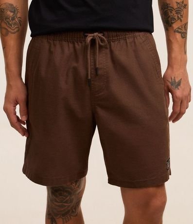 Bermuda Texturizada con Cintura Elástica y Cordón para Ajuste 2