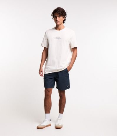 Bermuda Texturizada con Cintura Elástica y Cordón para Ajuste 2