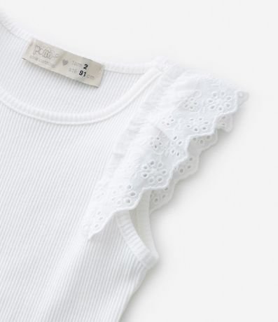 Musculosa Infantil Acanalada con Volado Broderie - Talle 1 a 5 años 4