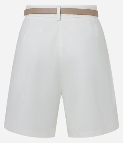 Short Sastrería con Cinturón de PU y Hebilla de Metal 6