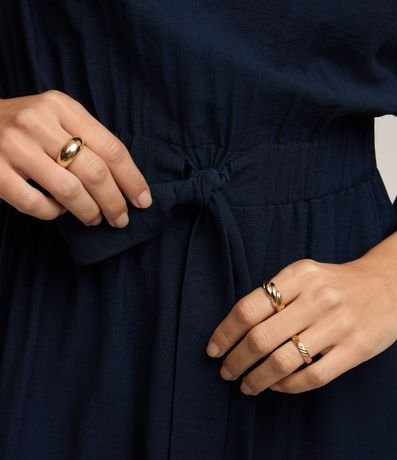 Vestido en Viscosa con Cintura Ajustada y Escote V 3