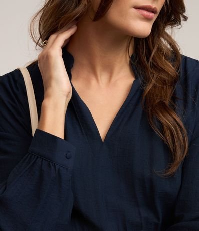 Vestido en Viscosa con Cintura Ajustada y Escote V 4