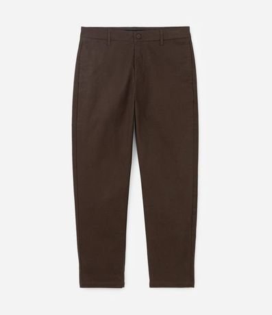 Pantalón Recto Básica en Sarga con Bolsillos 6