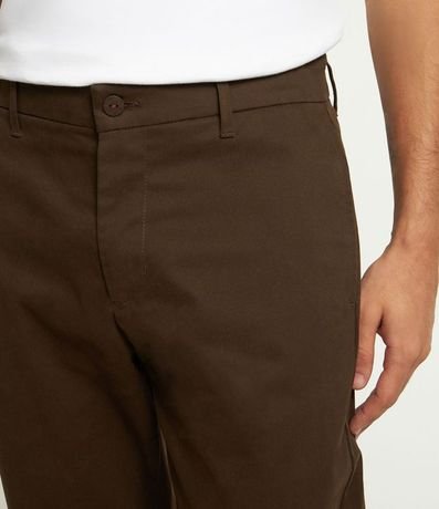 Pantalón Recto Básica en Sarga con Bolsillos 4