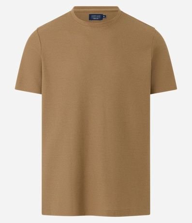 Remera Manga Corta en Algodón Peruano con Textura 5