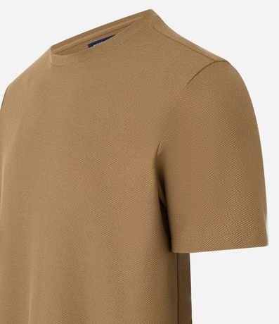 Remera Manga Corta en Algodón Peruano con Textura 6