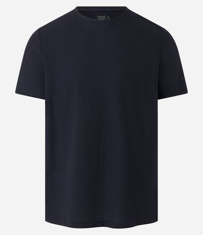 Remera Manga Corta en Algodón Peruano con Textura 5