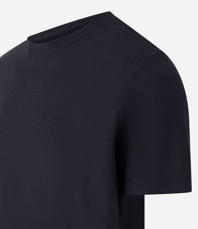Remera Manga Corta en Algodón Peruano con Textura 6