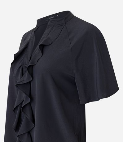 Camisa en Chiffon con Cuello Padre y Volado Delantero 8