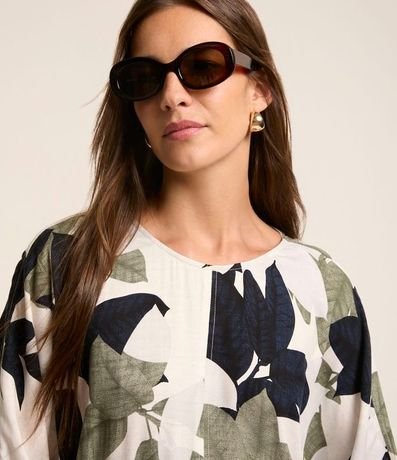 Vestido en Viscosa con Estampa follaje 4