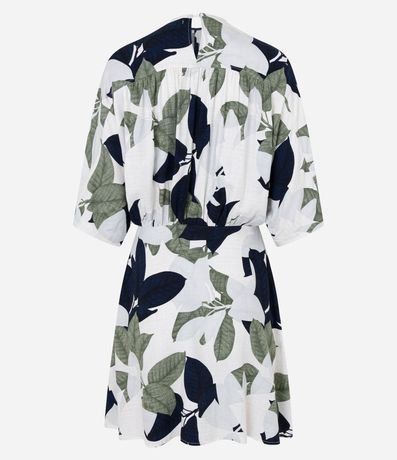 Vestido en Viscosa con Estampa follaje 6