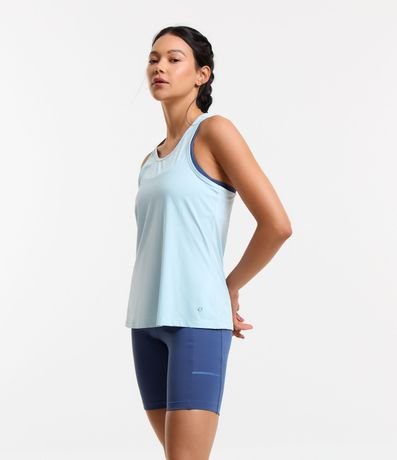 Musculosa Nadador Deportiva en Microfibra con Furos