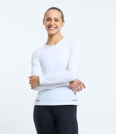 Remera Deportiva en Poliamida con Detalle Reflectivo