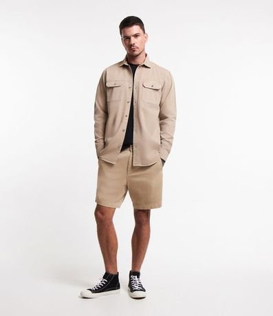 Camisa Lisa en Sarga 2