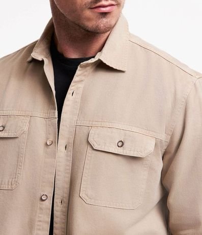 Camisa Lisa en Sarga 3