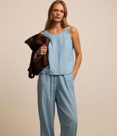 Pantalón Pantacourt en Jeans con Cintura Elástica 2