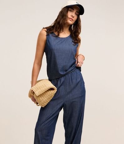 Pantalón Pantacourt en Jeans con Cintura Elástica 2