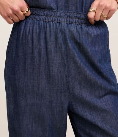 Pantalón Pantacourt en Jeans con Cintura Elástica 4
