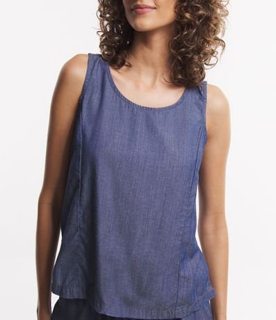 Blusa Musculosa en Jeans con Recortes 5