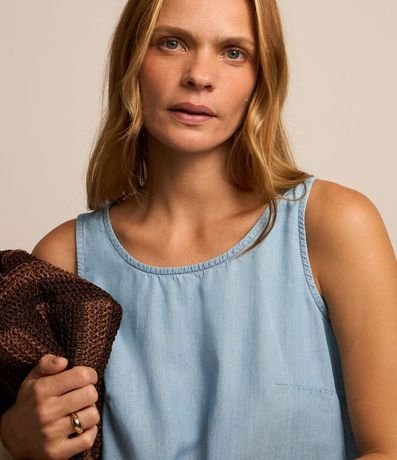 Blusa Musculosa en Jeans con Recortes 3