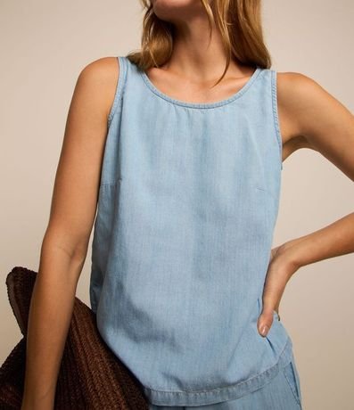 Blusa Musculosa en Jeans con Recortes 4