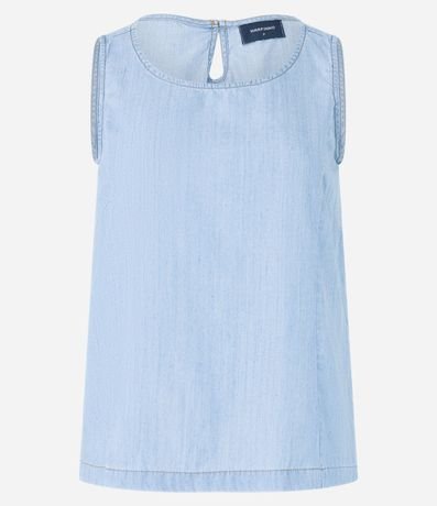 Blusa Musculosa en Jeans con Recortes 5