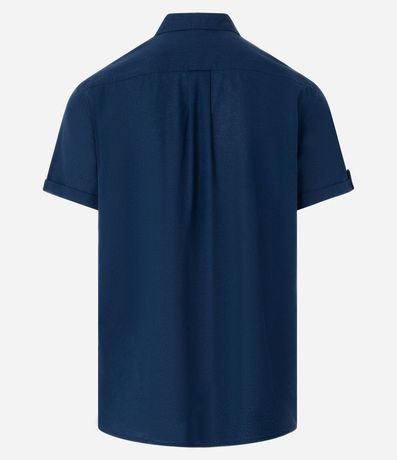 Camisa Comfort en Lino con Bolsillo y Dobra en la Manga 8