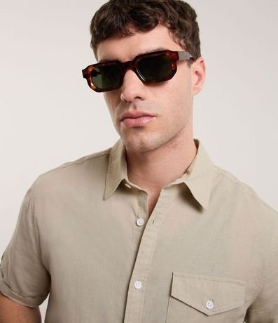 Camisa Manga Corta en Lino con Bolsillo 5