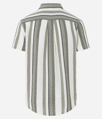 Camisa en Algodón Texturizada con Estampa Rayas 13