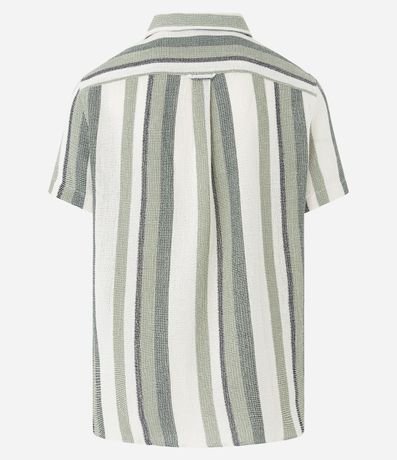 Camisa en Algodón Texturizada con Estampa Rayas 12