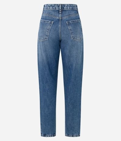 Pantalón Mom en Jeans con Recortes en el Bajo 6