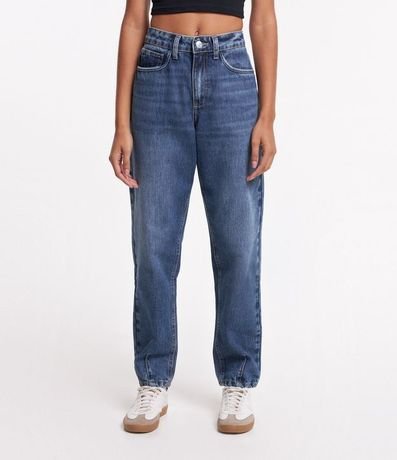 Pantalón Mom en Jeans con Recortes en el Bajo 2