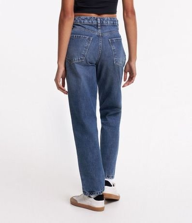 Pantalón Mom en Jeans con Recortes en el Bajo 3
