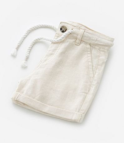 Bermuda Infantil en Lino con Cordón en la Cintura - Talle 1 a 5 años 4