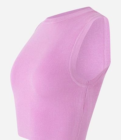 Blusa Musculosa Cropped en Viscosa Acanalada 6