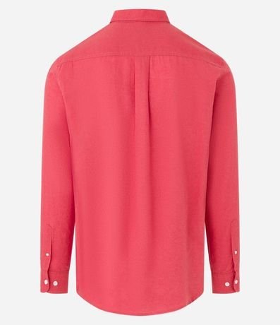 Camisa Comfort Básica en Lino Manga Larga 8