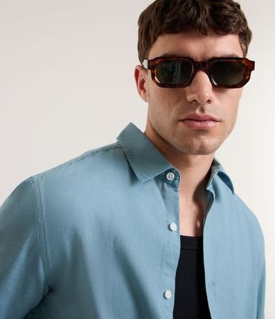Camisa Comfort Básica en Lino Manga Larga 3