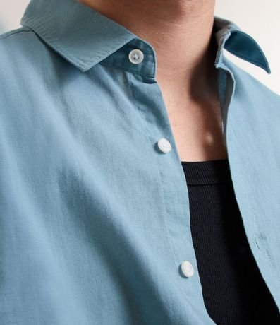 Camisa Comfort Básica en Lino Manga Larga 4