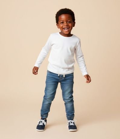 Remera Básica Infantil en Suedine con Etiqueta en loj Bajo - Talle 1 al 5 años