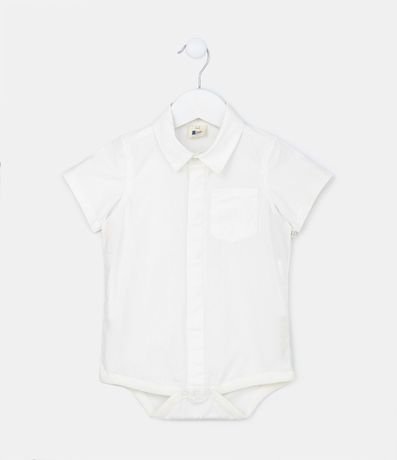 Body Camisa Infantil en Tricolina con Pequeño Bolsillo - Talle 03 a 18 meses