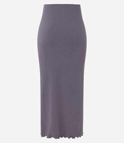 Pollera Midi en Rib con Abertura y Bajo Picot 8