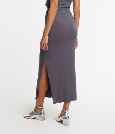 Pollera Midi en Rib con Abertura y Bajo Picot 3