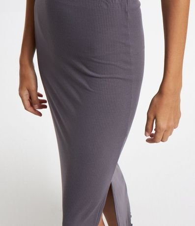 Pollera Midi en Rib con Abertura y Bajo Picot 4