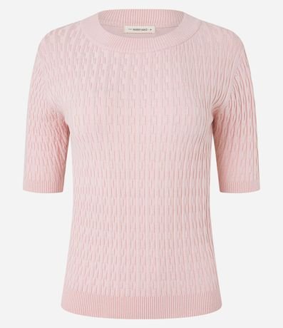 Blusa en Punto Leve con Texturas 7